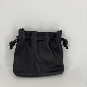 Clare V. Clare V Black Leather Drawstring Bag NWT